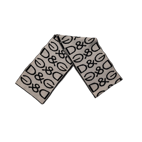 Dolce & Gabbana D&G Black & Off White Reversible Heavy Wool Scarf Pre-owned - Picture 3 of 16